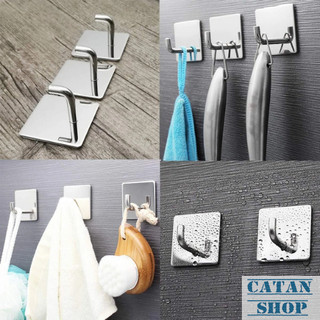 Móc Dán Tường Số 7 Inox 304 Bền Bỉ Có Sẵn Keo Dán Tường Siêu Dính Chịu Lực Nặng, Móc Treo Đồ Số 7