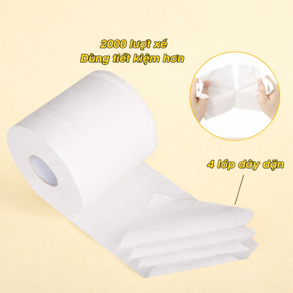 [HỎA TỐC] Giấy Vệ Sinh Silkwell Sếu 10 Cuộn/4 Lớp Có Lõi - Siêu Dai Mềm Mịn, Tan Trong Nước