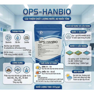 (Combo 20 gói) HANBIO 227Gam - cải thiện chất lượng nước ao nuôi
