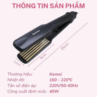 Máy Dập Phồng Chân Tóc Kemei KM332, Máy Làm Tóc Dày Tự Nhiên, 4 Mức Nhiệt Tạo Kiểu