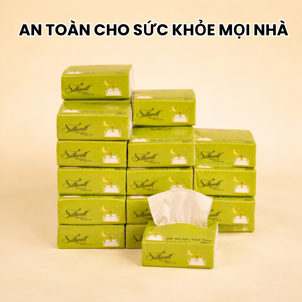 [HỎA TỐC] Khăn Giấy Rút MiNi Silkwell Gấu Trúc Thùng 30 Gói 100 Tờ/Gói/3 Lớp - Siêu Dai Mềm Mịn