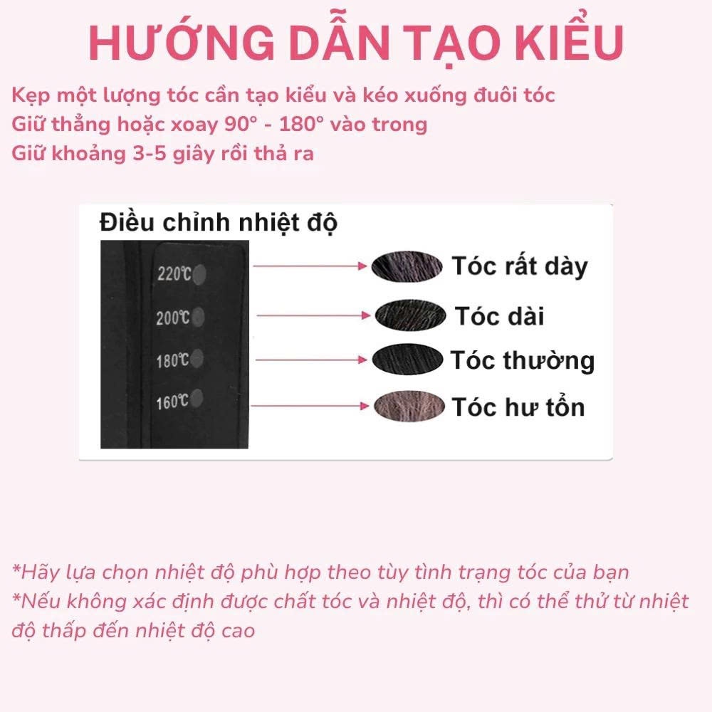 Máy Duỗi Uốn Tóc Kemei KM329 Mini, 4 Mức Nhiệt, Tạo Kiểu Đa Năng, Không Gây Xước Tóc