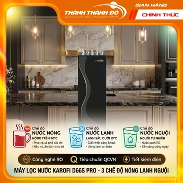 D66S PRO 2026 | Máy lọc nước nóng lạnh Karofi KAD-D66S PRO - Nước Nóng+Lạnh+Nguội - 11 Lõi Lọc Mạnh Mẽ