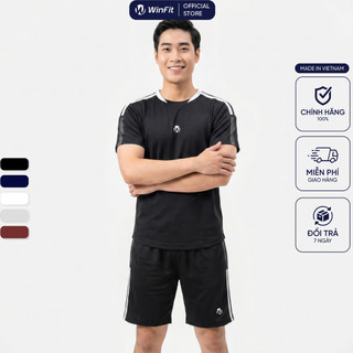Bộ Quần Áo Thể Thao Nam WINFIT Vải ComfortLite - Đồ Bộ Nam Cổ Tròn Form Dáng Basic Thoải Mái WBN003