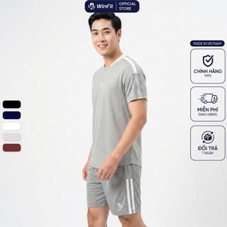 Bộ Quần Áo Thể Thao Nam WINFIT Vải ComfortLite - Đồ Bộ Nam Cổ Tròn Form Dáng Basic Thoải Mái WBN003
