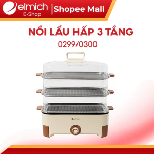 Nồi Lẩu Hấp Điện 3 Tầng Elmich STE-0299 / STE-0300 | 4.5L + 12L | 1700W | Chính Hãng Elmich