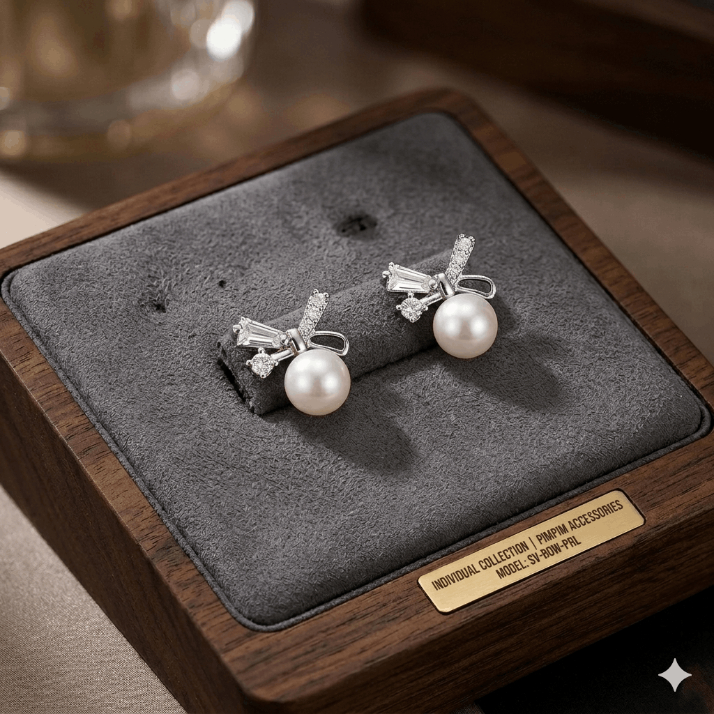 Khuyên Tai Nữ Pim Pim Accessories – Bộ Sưu Tập Nhiều Mẫu Bông Tai Nơ, Đính Đá, Ngọc Trai Giả , Hoa