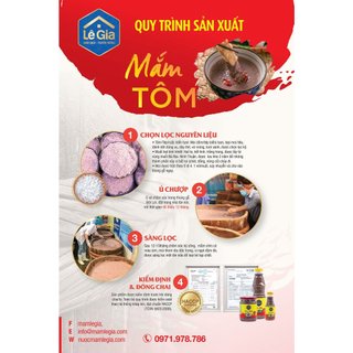 Mắm Tôm Lê Gia Chai Nhựa Pet hương vị truyền thống, đậm đà, an toàn, Sản Phẩm 5 Sao OCOP Quốc Gia