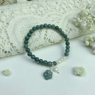 Vòng ngọc mix ngọc trai hoa trà