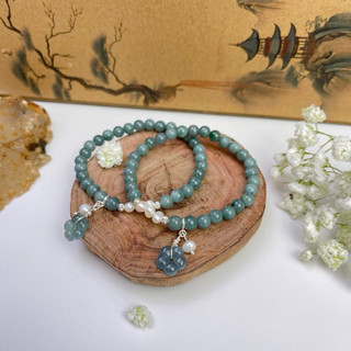 Vòng ngọc mix ngọc trai hoa trà