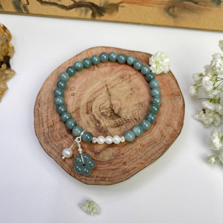 Vòng ngọc mix ngọc trai hoa trà