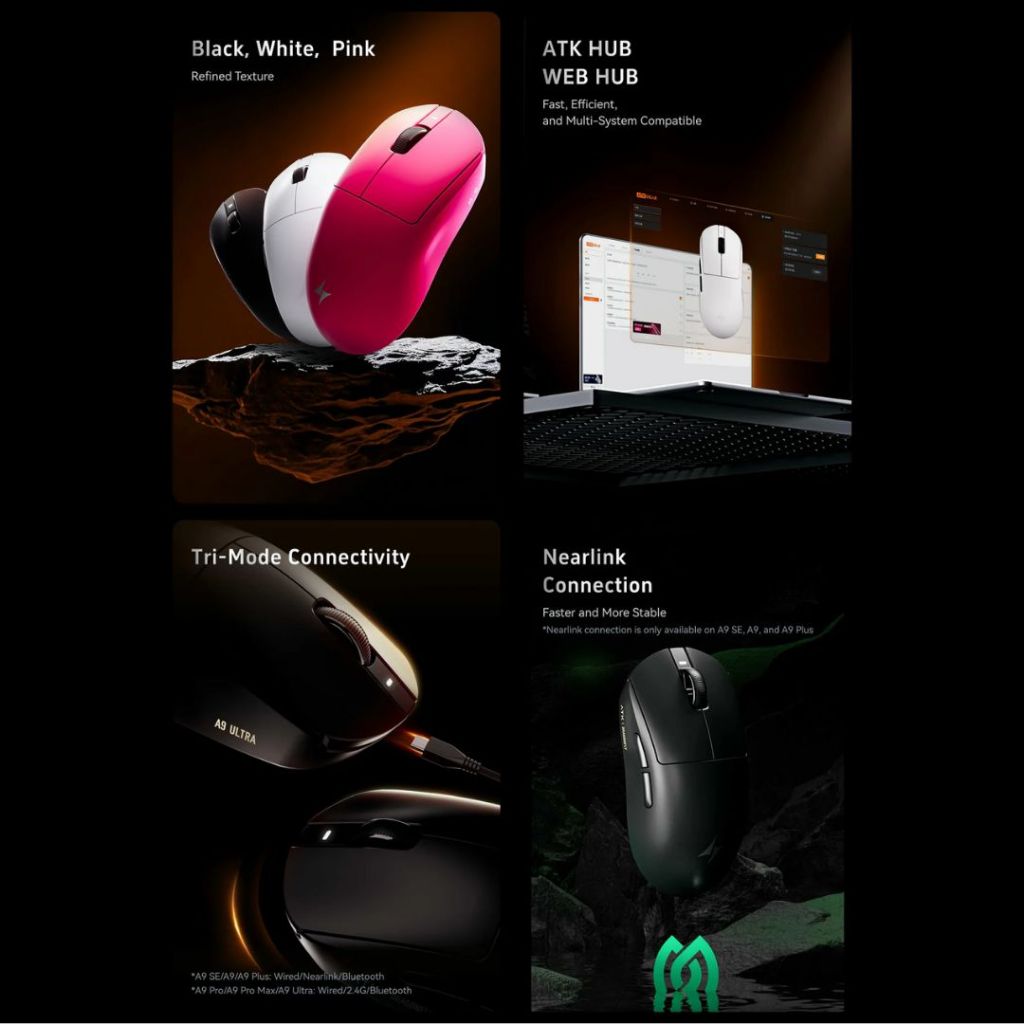 [Chính Hãng BH12T] Chuột Gaming ATK A9 SE | A9 | A9 Plus | A9 Promax | A9 Ultra - Chính Hãng Bảo Hành 1 Năm | BigBuy360 - bigbuy360.vn