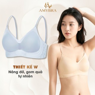 Áo Ngực Nữ Hở Lưng Đúc Su Dây Mảnh Tàng Hình - Áo Lót Nữ Không Gọng Mút 3D Ngăn Chảy Xệ AMYBRA A925