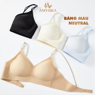 [ BST 2026 ] Combo Áo Ngực Nữ Đúc Su Tàng Hình, Set Áo Lót Nữ Không Gọng Hở Lưng AMYBRA A925