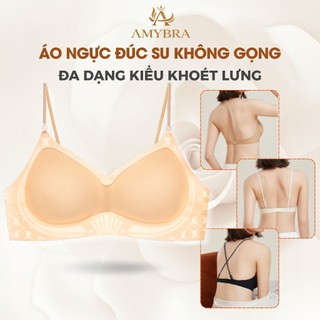 Áo Ngực Nữ Đúc Su Hở Lưng - Áo Lót Không Gọng Mút 3D Ngăn Chảy Xệ AMYBRA A925