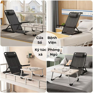 Ghế tựa lưng trên giường Sofa lười gấp gọn hỗ trợ cột sống cho người già sinh viên
