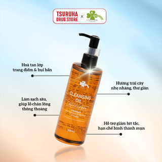 Dầu Tẩy Trang Nhũ Hóa Chiết Xuất Olive & Argan Làm Sạch Sâu Dưỡng Ẩm KURASHI RHYTHM 300mL