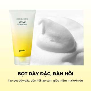 Sữa rửa mặt sạch sâu GOODAL Green Tangerine Vita C chiết xuất quýt xanh sáng da 150ml.