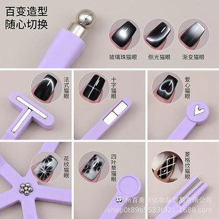Nam châm 5 cánh đẩy mắt mèo  6 in 1 mẫu mới đa năng
