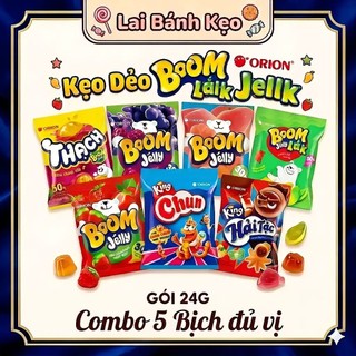 [Combo 5 Gói] Kẹo Dẻo Boom Lắc Jelly Orion - Gói 24g