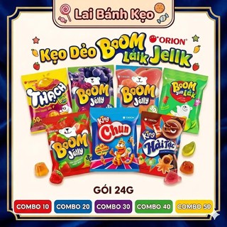 [Combo 10-20-30-40-50 Gói] Kẹo Dẻo Boom Lắc Jelly Orion - Gói 24g