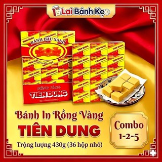 [Combo 1-2-5] Bánh Đậu Xanh Rồng Vàng Tiên Dung Đặc Sản Hải Dương - Hộp 430g (36 Hộp Nhỏ)