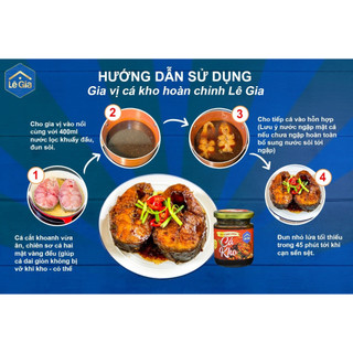 Gia Vị Cá Kho -Thịt Kho Lê Gia từ các nguyên liệu tự nhiên, không hương liệu, không phẩm màu 180g