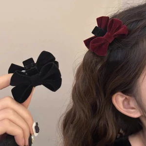 Kẹp Tóc Nơ Nhung Mini Càng Cua Xinh Xắn - Kẹp Tóc Nữ Hàn Quốc Phong Cách Tiểu Thư
