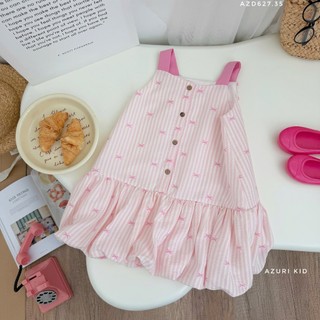 Đầm hè 2 dây dáng xoè bí 2 bèo AZD627 - Chất đũi lụa