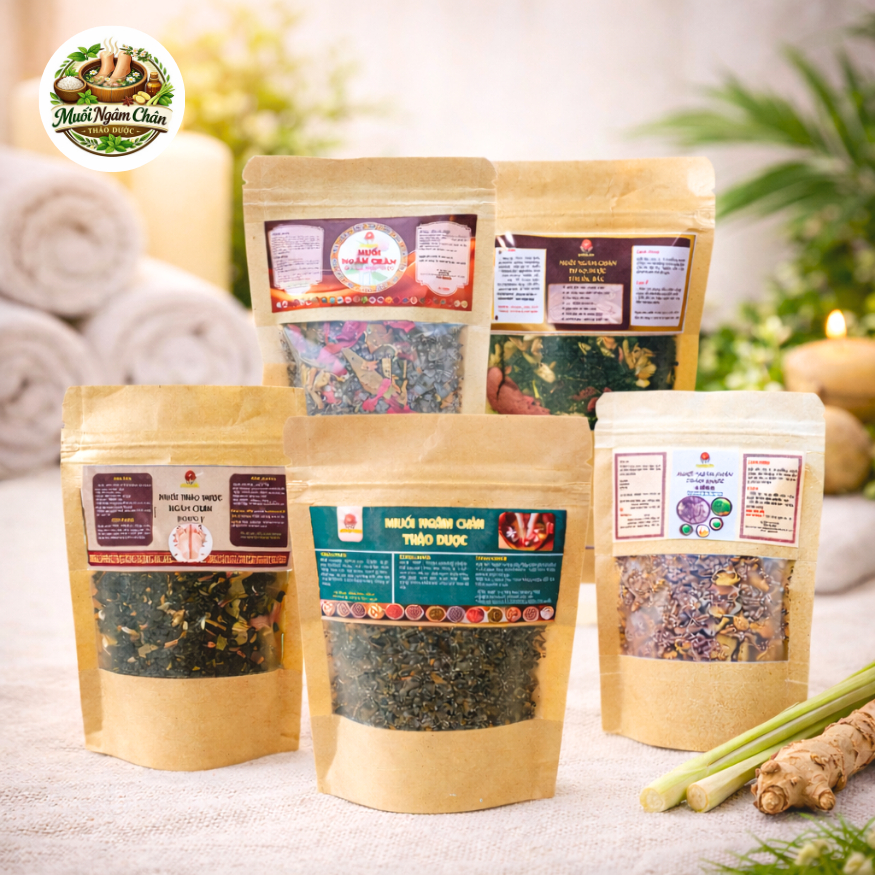 Các Loại Muối Thảo Mộc Ngâm Chân 100g Dạng Túi Dùng Thử- Thư Giản, Ngủ Ngon