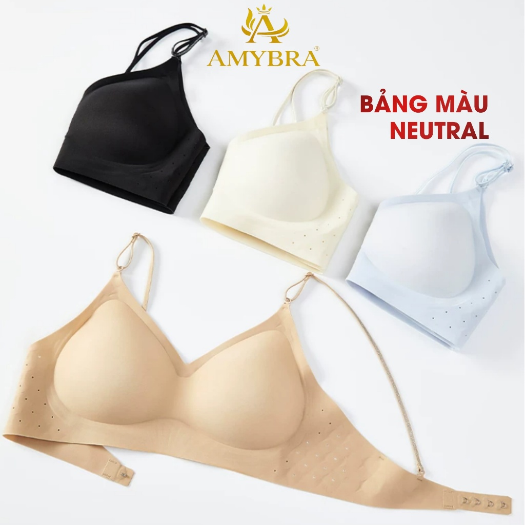 [Hàng Mới Về] Áo Ngực Su Hở Lưng Mỏng Mịn Tàng Hình, Áo Lót Nữ Đúc Su Cài Sau Hở Lưng AMYBRA A925