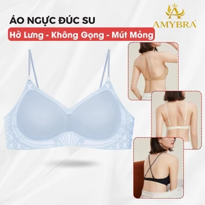 Áo Ngực Su Hở Lưng Mỏng Mịn Tàng Hình, Áo Lót Nữ Đúc Su Cài Sau Hở Lưng AMYBRA A925
