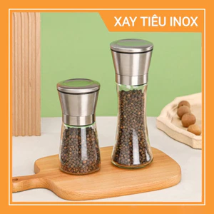 Lọ xay tiêu cầm tay inox 304, xay tiêu và hạt khô nhanh chóng