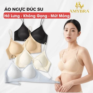 Combo Áo Ngực Nữ Su Dây Mảnh Hở Lưng, Set Áo Lót Không Gọng Tàng Hình AMYBRA A925