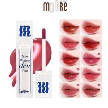 Son Tint Bóng Merzy New Watery Dew Tint Căng Bóng Mịn Lì Hàn Quốc 4g - Vỏ Xanh Dương