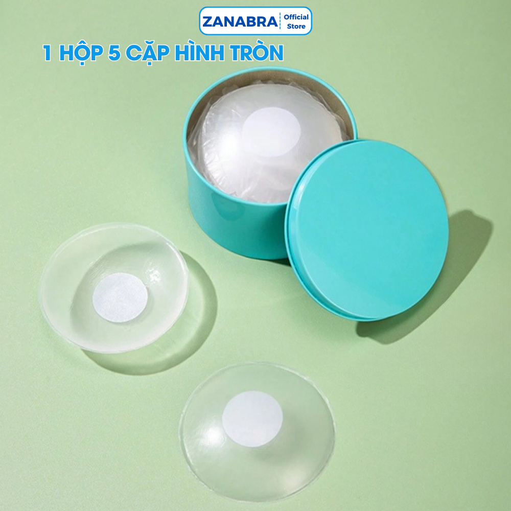 Miếng dán ngực silicon hình tròn trong suốt chống lộ - Dán ngực sử dụng được nhiều lần ZANABRA H08