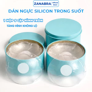 Miếng dán ngực silicon hình tròn trong suốt chống lộ - Dán ngực sử dụng được nhiều lần ZANABRA H08