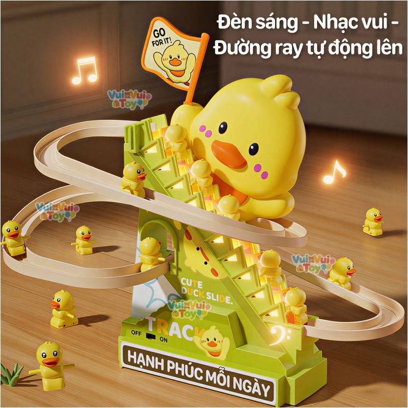 🐤Đồ chơi tập ngẩng đầu cho bé – Vịt vàng leo cầu thang, đồ chơi giáo dục sớm, trợ thủ đắc lực cho mẹ