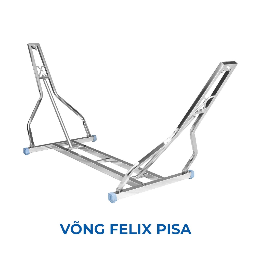 Võng xếp inox cao cấp Felix Pisa QUI PHÚC, thiết kế hiện đại, chắc chắn, chịu tải 150kg, an toàn