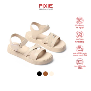 Giày Sandal Nữ Đế Bánh Mì 3cm Quai Dán Siêu Nhẹ Thời Trang Pixie H454