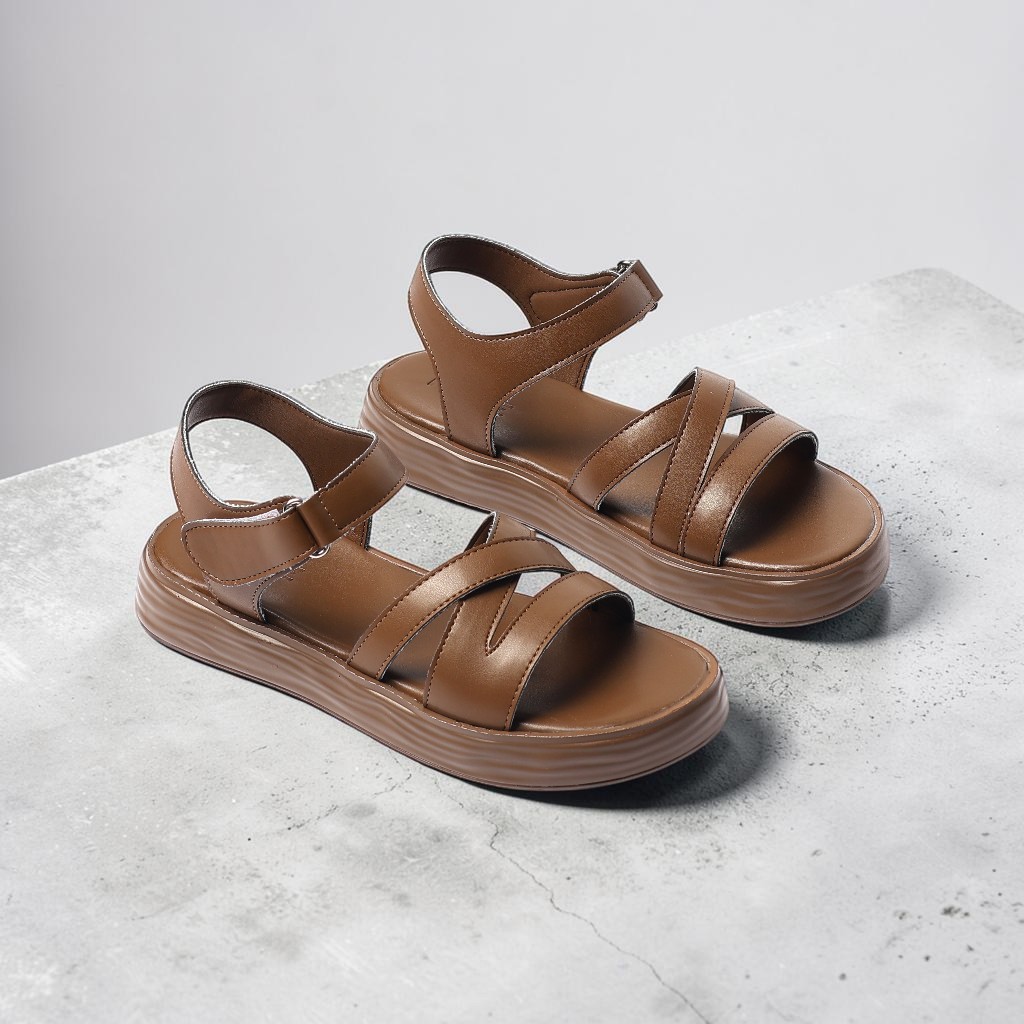 Giày Sandal Nữ Đế Bánh Mì 3cm Quai Dán Siêu Nhẹ Thời Trang Pixie H454