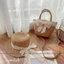 Set túi mũ cói mùa hè thời trang
