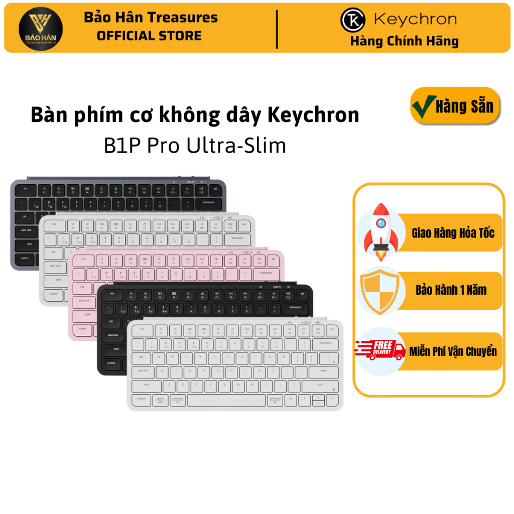 Bàn phím không Dây Keychron B1 Pro ( B1P-K ) Ultra-Slim Wireless - Hàng ...