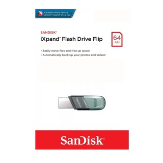 USB SanDisk iXpand Flip Flash Drive OTG 3.1 64GB - SDIX90N-064G (Bạc)