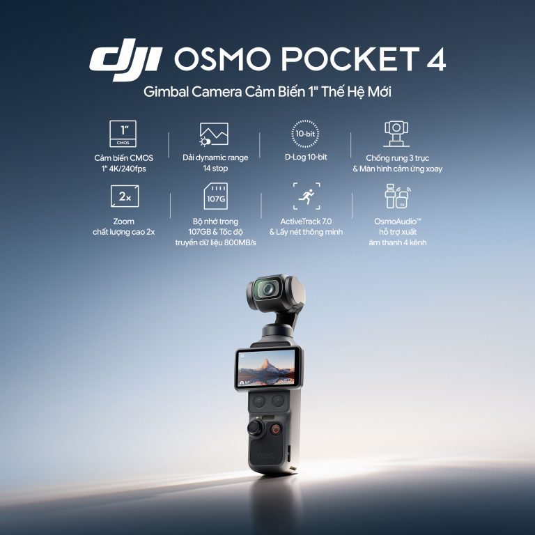 Máy quay cầm tay DJI Osmo Pocket 4 Series - Hàng new chính hãng bảo hành 12 tháng | BigBuy360 - bigbuy360.vn