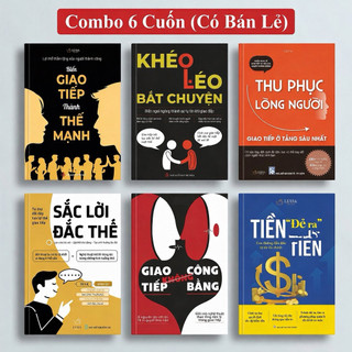 Sách -Combo 6: Thu phục lòng người + Khéo léo +Tiền đẻ ra tiền + Giao tiếp không công + Biến giao tiếp + Sắc lời đắc thế