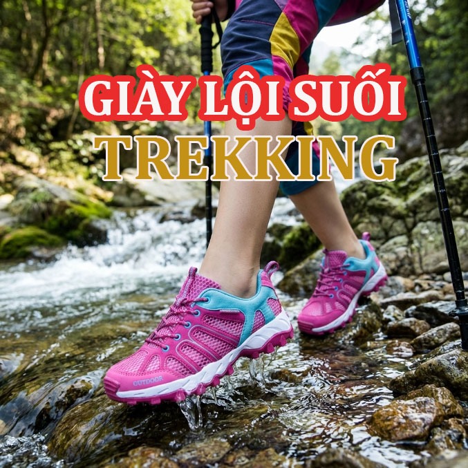 Giày trekking leo núi đi biển thoát nước nhanh chống trượt mẫu hot 2026 mã 6110 - leo núi, trekking, lội suối