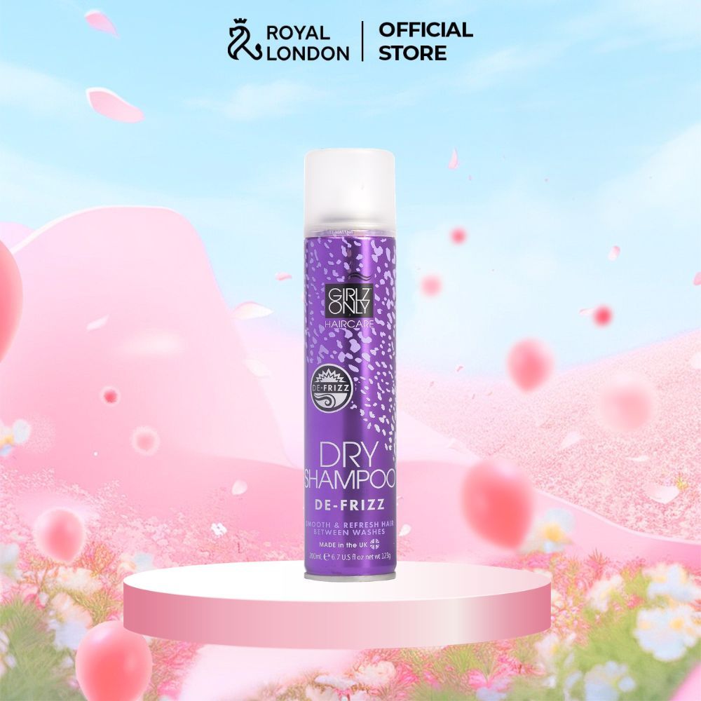 Dầu Gội Khô Dry Shampoo Girlz Only For De-Frizz 200ml (Tím) mùi hương nho