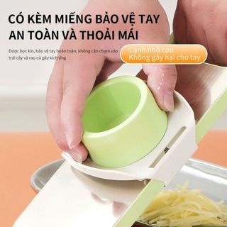 [bongbaydecor24] Nạo Rau Củ, Bộ Nạo Rau Củ Quả Đa Năng Tích Hợp 5 Lưỡi Nạo Kèm Bảo Vệ Tay Cầm