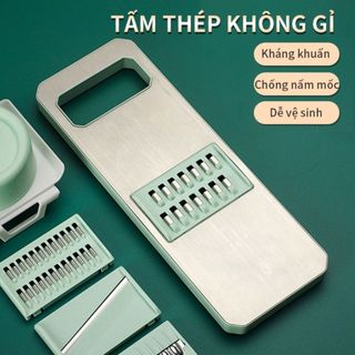 [bongbaydecor24] Nạo Rau Củ, Bộ Nạo Rau Củ Quả Đa Năng Tích Hợp 5 Lưỡi Nạo Kèm Bảo Vệ Tay Cầm